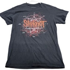 Slipknot Band Graphic T-Shirt Mens M Black Short Sleeve Crew Neck 2022 Print